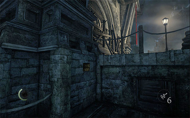 Jump down to a ledge below and find the plaque - City Heritage Plaques - Collectibles - Thief - Game Guide and Walkthrough