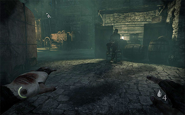 The second courtyard is guarded by three enemies. - Get to the rotunda - description - Chapter 7: The Hidden City - Thief - Game Guide and Walkthrough