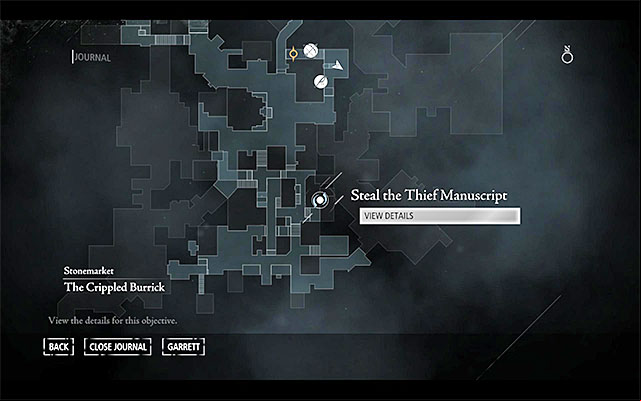 Your destination has been shown in the above screenshot - you need to go to the South, i - Writing Wrongs - Jobs - Basso - Thief - Game Guide and Walkthrough