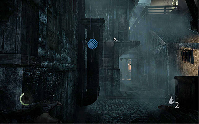 Taking the planks above will allow you to avoid being spotted again - The second part of the journey to the clock tower - Chapter 1: Lockdown - Thief - Game Guide and Walkthrough