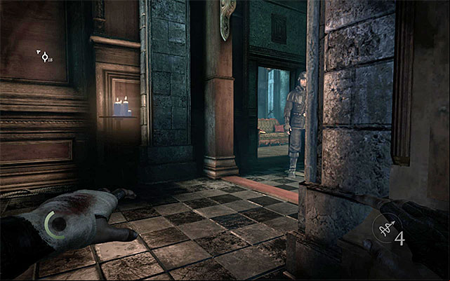 There are two guards watching the corridor - distract them and eliminate the sources of light - Explore the cellars and the ground floor of the Barons estate - description - Chapter 6: A Man Apart - Thief - Game Guide and Walkthrough