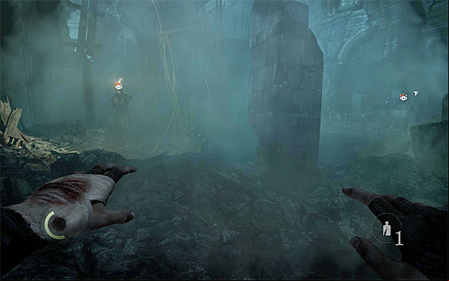 One of the enemies is using a torch to light the area - Find entrance to the Barons lab - Chapter 6: A Man Apart - Thief - Game Guide and Walkthrough