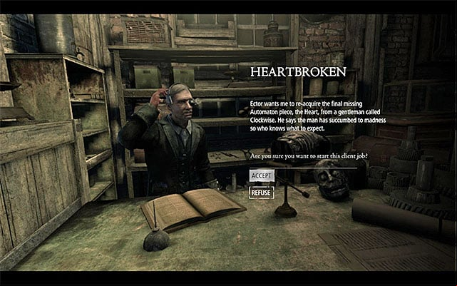 The mission accept window - Heartbroken - Client Jobs - Ector - Thief - Game Guide and Walkthrough