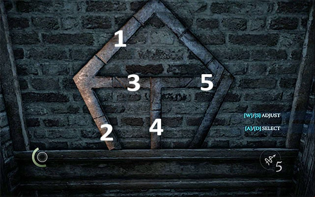Locate the button on the wall and press it, which will reveal an interactive figure - Heartbroken - Client Jobs - Ector - Thief - Game Guide and Walkthrough