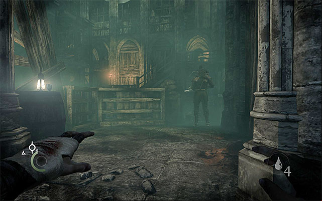 One of the patrolmen is a guard with a crossbow - Explore the Pit - Chapter 7: The Hidden City - Thief - Game Guide and Walkthrough