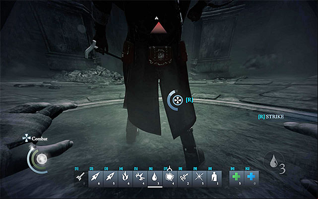 Weakening General with the club will decrease his health and leave open for next attacks. - Meeting with Thief-Taker General - defeating the General - Chapter 7: The Hidden City - Thief - Game Guide and Walkthrough