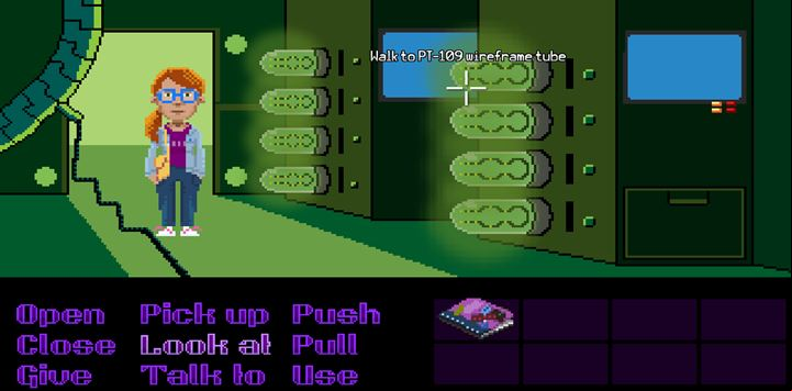 Dolores finale is a journey through completely old school locations. Your final destination is to through the factory and press 8 tubes. - Part 9 - The Deleting | Walkthrough - Walkthrough - Thimbleweed Park Game Guide