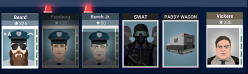 Police officers, SWAT, Paddy wagon and a detective. - Managing subordinates - General advices - This is the Police Game Guide