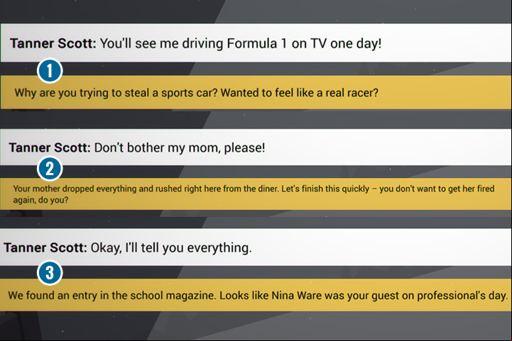 Start with a casual chat about the cars (1) - Gangs - General advices - This is the Police Game Guide