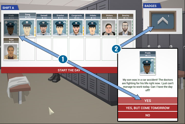 Its hard to be working when ones son had a serious accident. It is better to let such officer rest than create danger in work. All thats left is to promote someone. - The basics - General advices - This is the Police Game Guide