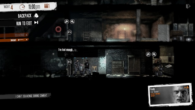 Kill or be killed. - Combat | Night trips - Night trips - This War of Mine Game Guide