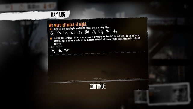 Good and bad news. - Day logs | Night trips - Night trips - This War of Mine Game Guide