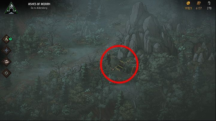 To get the first treasure, youre going to have to backpaddle a bit - Hidden treasures chests in Aedirn | Thronebreaker The Witcher Tales - Maps of hidden treasures - Thronebreaker The Witcher Tales Guide