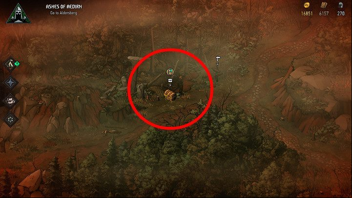 Having found the map, use it to reach the marked location - Hidden treasures chests in Aedirn | Thronebreaker The Witcher Tales - Maps of hidden treasures - Thronebreaker The Witcher Tales Guide