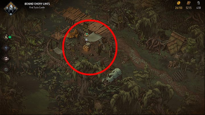 To find the first treasure, youll have to backpaddle a bit after youve finished your first battle in Angren - Hidden treasures chests in Angren| Thronebreaker The Witcher Tales - Maps of hidden treasures - Thronebreaker The Witcher Tales Guide