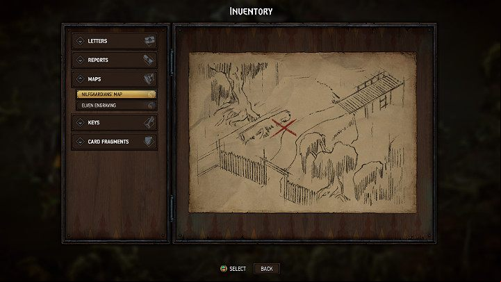 The location of treasure number 6 is marked on the map of Angren with a blue number (6) - Hidden treasures chests in Angren| Thronebreaker The Witcher Tales - Maps of hidden treasures - Thronebreaker The Witcher Tales Guide