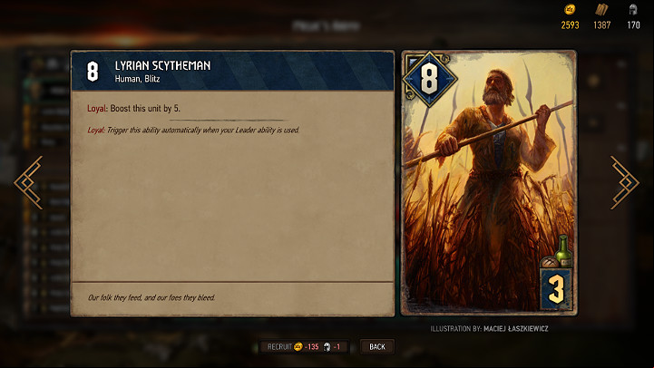Recruitment of basic units is very cheap, they do not take up much space in the army and are not able to perform any actions - Types of units, flags and gadgets in Thronebreaker The Witcher Tales - Card Deck - Thronebreaker The Witcher Tales Guide