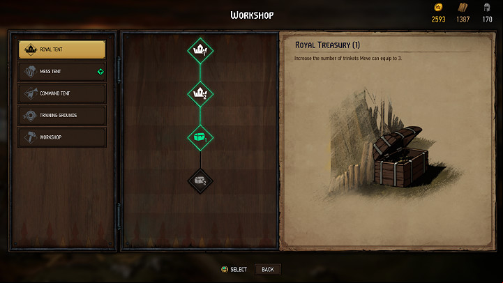 The Workshop allows you to expand the remaining tents to get additional functions and strengthen the army - The Camp in Thronebreaker The Witcher Tales - General Advice - Thronebreaker The Witcher Tales Guide