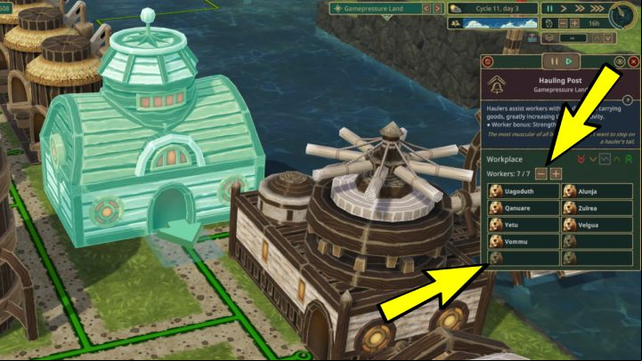 You can employ non-working beavers in buildings such as the district center or the hauling post, as long as there is available space - Timberborn: Beginners Guide - Basics - Timberborn Guide