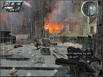 Your first task here will be to enter a destroyed building which can be found to your right (screen) - Back Again II - Walkthrough - Timeshift - Game Guide and Walkthrough
