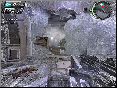 There are three enemy soldiers inside this room - Back Again III - Walkthrough - Timeshift - Game Guide and Walkthrough
