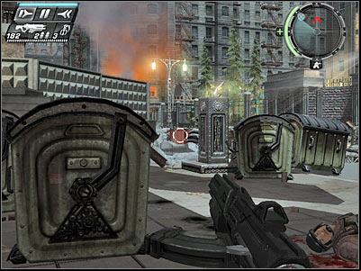 Don't use the cannon right away, because you wouldn't have anyone to kill - Infiltration I - Walkthrough - Timeshift - Game Guide and Walkthrough