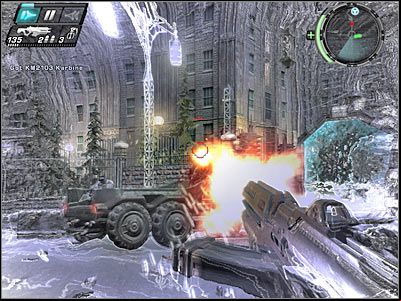 I would recommend moving towards the armored truck - Infiltration III - Walkthrough - Timeshift - Game Guide and Walkthrough