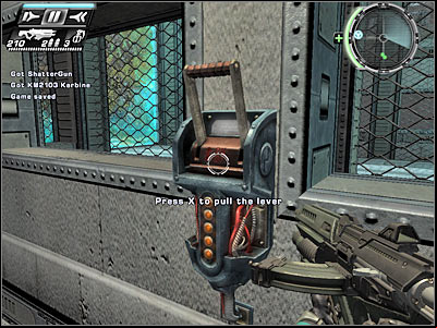 It's very important that you don't touch any of the activated force fields - Infiltration IV - Walkthrough - Timeshift - Game Guide and Walkthrough