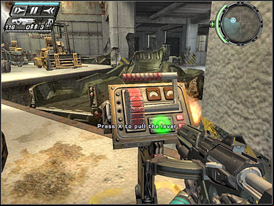 Use the lever once again, HOWEVER this time you will have to stop the flow of time completely - Ground Floor II - Walkthrough - Timeshift - Game Guide and Walkthrough
