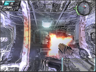 Enter the server room once again and turn right - Heist II - Walkthrough - Timeshift - Game Guide and Walkthrough