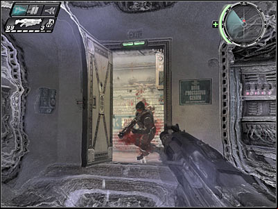 Now you will have to use the stairs to get to the upper level of the server room - Heist II - Walkthrough - Timeshift - Game Guide and Walkthrough