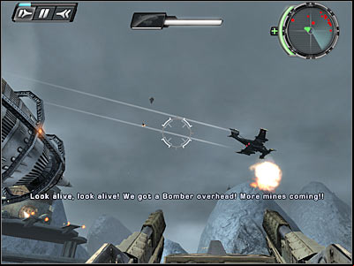 You should receive a warning that two enemy fighter planes are heading your way (screen) - Disputed Airspace - Walkthrough - Timeshift - Game Guide and Walkthrough