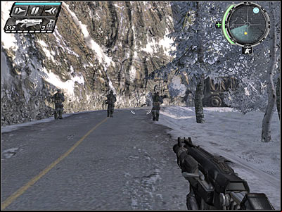 You should be moving to your right, however that area is heavily defended - Point of Impact I - Walkthrough - Timeshift - Game Guide and Walkthrough