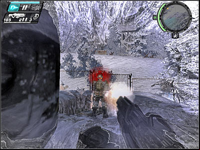You will have to be moving towards a large scaffolding - Point of Impact II - Walkthrough - Timeshift - Game Guide and Walkthrough