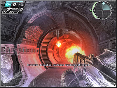 If you don't want to spend too much time here, you may consider risking your life by running towards nearby control s, much like the one displayed on the screen - Test Labs I - Walkthrough - Timeshift - Game Guide and Walkthrough