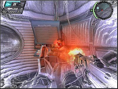 Head on to a new door, however don't exit this room, because the area is not safe - Test Labs I - Walkthrough - Timeshift - Game Guide and Walkthrough