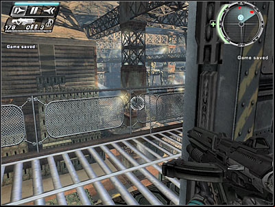 If you don't want to waste too much time here, use two nearby ladders - Factory Recall II - Walkthrough - Timeshift - Game Guide and Walkthrough