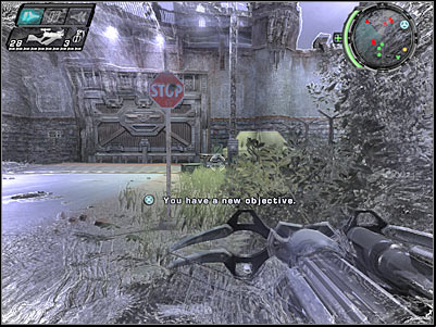 Don't worry about the snipers above you, because they won't be able to harm you - Drive-By II - Walkthrough - Timeshift - Game Guide and Walkthrough