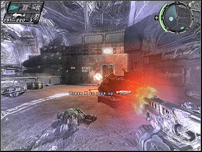 Head on towards a nearby door and you'll end up outside of the main building complex - Repo Men II - Walkthrough - Timeshift - Game Guide and Walkthrough