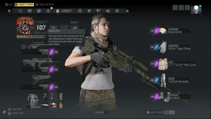 The level of equipment (107 in this case) affects what items will be dropped by enemies. - Tom Clancys Ghost Recon Breakpoint Guide