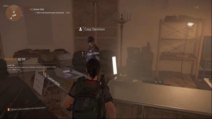Meeting with the Quartermaster is an objective of the first storyline mission - you cannot avoid it. - Quartermaster | The Base of Operations in The Division 2 - The Base of Operations and Settlements - The Division 2 Guide
