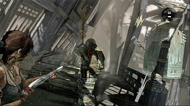 Be aware that this will spawn some new enemies - Find a Way Out | 11: Another Fine Mess Walkthrough - 11: Another Fine Mess | Walkthrough - Tomb Raider Game Guide