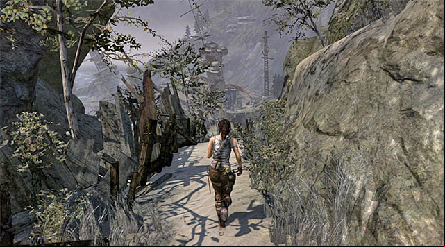 Get out of the water and take the only available path, squeezing through some rocks on the way - Travel to the Survivors Camp | 20: The Fast Way Down Walkthrough - 20: The Fast Way Down | Walkthrough - Tomb Raider Game Guide