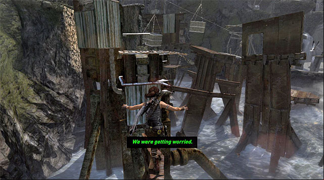 If you chose the left wall, scramble up the metal structure and go right - Reach the Endurance Wreck (part 1) | 22: Gone Missing Walkthrough - 22: Gone Missing | Walkthrough - Tomb Raider Game Guide