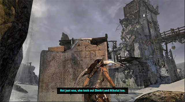 Head south, towards the lighthouse outlined in the distance - Reach the Endurance Wreck (part 1) | 22: Gone Missing Walkthrough - 22: Gone Missing | Walkthrough - Tomb Raider Game Guide