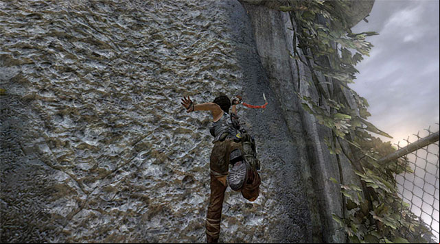 Lastly, scramble up the interactive wall using the climbing axe the usual way - Reach the Endurance Wreck (part 1) | 22: Gone Missing Walkthrough - 22: Gone Missing | Walkthrough - Tomb Raider Game Guide