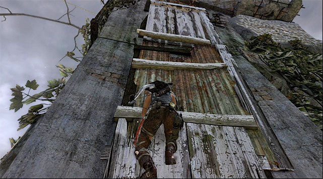 Turn left and work your way up along the edges - Reach the Endurance Wreck (part 1) | 22: Gone Missing Walkthrough - 22: Gone Missing | Walkthrough - Tomb Raider Game Guide