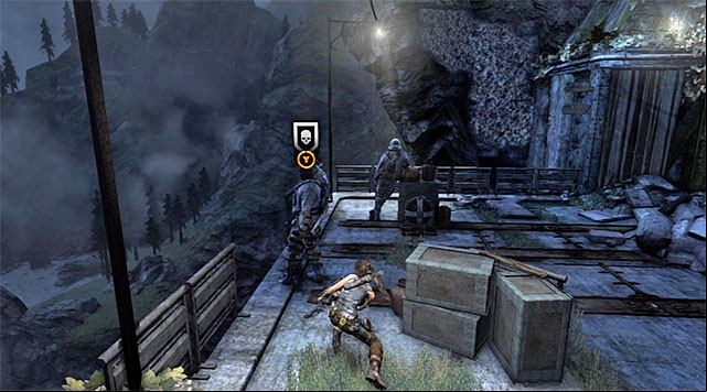 Be careful, because there are two bandits in the area - Enter the Research Base | 23: Storm Chaser Walkthrough - 23: Storm Chaser | Walkthrough - Tomb Raider Game Guide