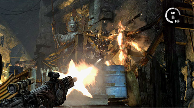 After start of the actual fight, I recommend using the assault rifle, because your opponents will be coming in hordes - Exit the Research Base | 23: Storm Chaser Walkthrough - 23: Storm Chaser | Walkthrough - Tomb Raider Game Guide