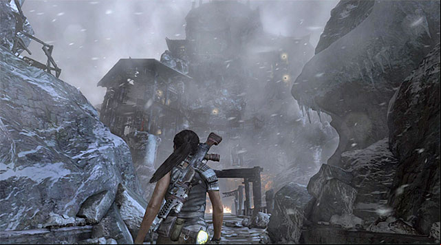 Head to the south-east door and open it using the axe - Rescue Sam from Mathias (part 2) | 24: Going Back In Walkthrough - 24: Going Back In | Walkthrough - Tomb Raider Game Guide